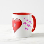 Coeur Toucher Mug de Maman pour Fille (Devant droit)