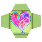 coeur tourbillonnant rose (Plat)