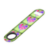 coeur tourbillonnant rose vert (Devant angulaire)