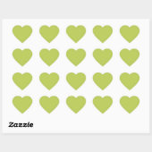 Cœur Trendy Soft Chartreuse Cute Heart Sticker (Feuille)
