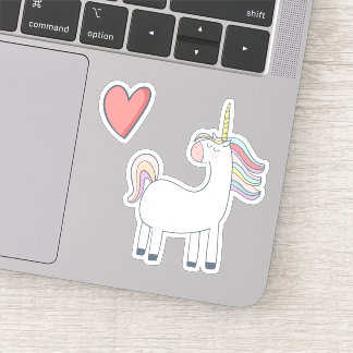Coeur Unicorne Sticker fabuleux