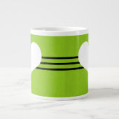 Coeur vert moderne Jumbo Mug (Devant)