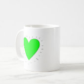 Coeur vert - tasse (Devant gauche)