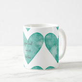 Coeur Vert Tu M'As Eu Au Café Mug (Devant droit)