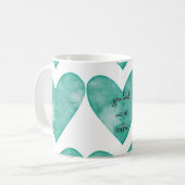 Coeur Vert Tu M'As Eu Au Café Mug (Devant gauche)
