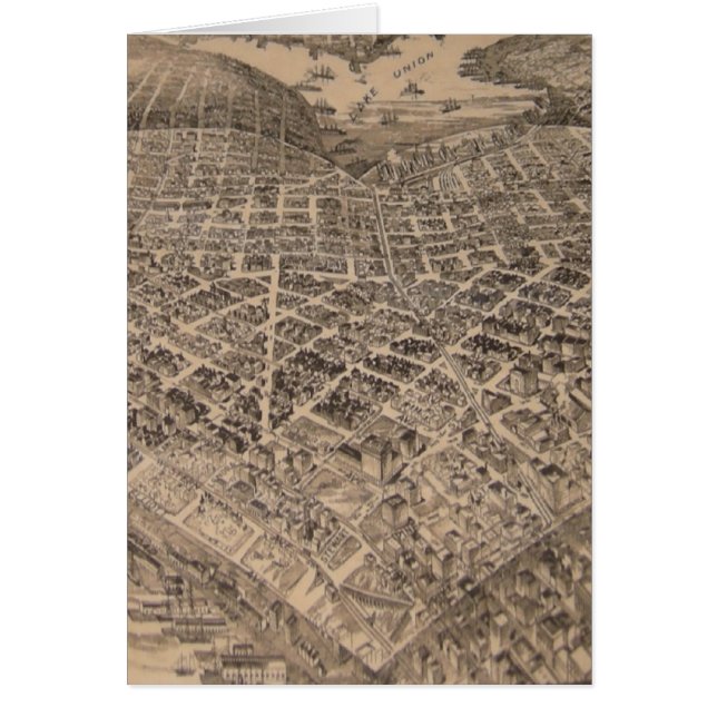 Coeur vintage Map (1905) de Seattle (Devant)