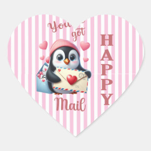 Cœur Vous avez Happy Mail Heart Sticker
