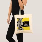 Coeur zèbre jaune mignon Doux 16 Sac fourre-tout d (Devant (produit))