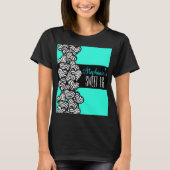 Coeur zèbre turquoise Sweet 16 Tshirt d'anniversai (Devant)