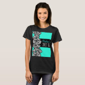 Coeur zèbre turquoise Sweet 16 Tshirt d'anniversai (Devant entier)