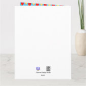 Coeurs 50e anniversaire buste. Carte de vœux (Dos)