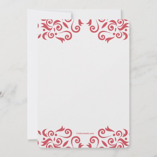 Coeurs à une invitation de Saint-Valentin de plat (Dos)