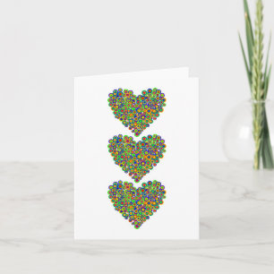 Coeurs abondants carte pour notes