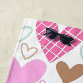 Coeurs Abstraits motif serviette de bain (En situation)