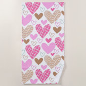 Coeurs Abstraits motif serviette de bain (Devant)