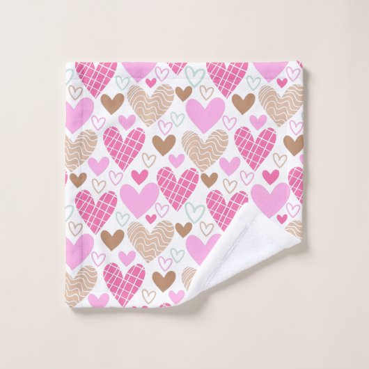 Coeurs Abstraits motif serviette de bain (Gant de toilette)