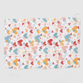 Coeurs Abstraits motif serviette de bain (Horizontal)