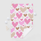 Coeurs Abstraits motif serviette de bain (En situation)