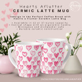 Coeurs Aflutter Céramique Latte Mug