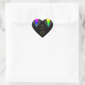 Coeurs Aglow avec Fierté Gay Mariage Sticker Coeur (Sac)