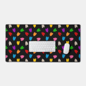 Cœurs Amour Colorés Motif Design Noir (Clavier et souris)
