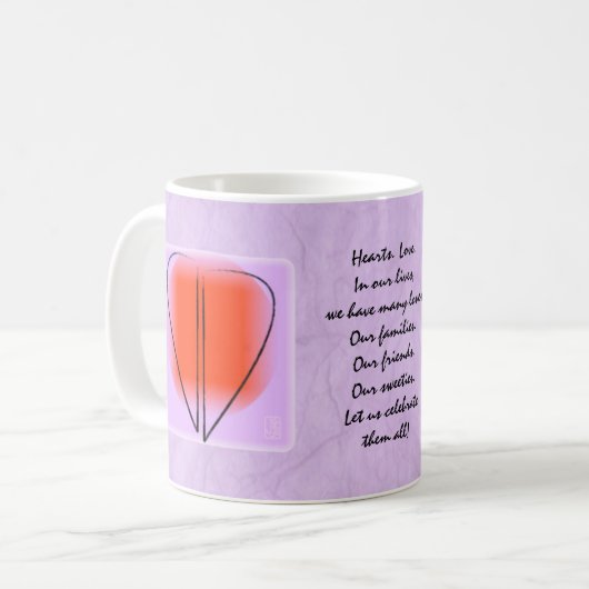 Cœurs. Amour. Mug (Devant gauche)
