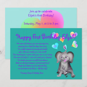Coeurs Anniversaire Invitation par The Happy Juul