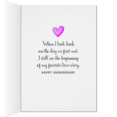 Coeurs Anniversaires avec Citation Amour (Intérieur (Droit))