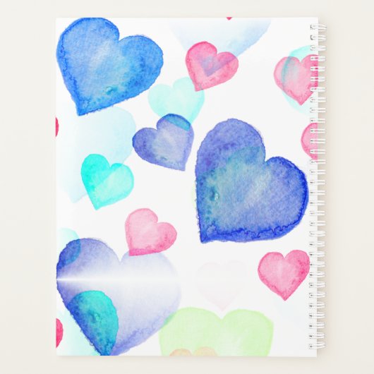 Coeurs aquarelle (Dos)