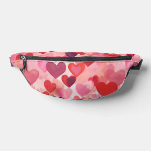 Cœurs aquarelle rose et rouge Coquette romantique