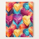 Coeurs arc-en-ciel brillants (Dos)