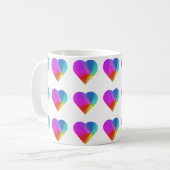 Coeurs arc-en-ciel Mug (Devant gauche)
