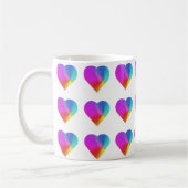 Coeurs arc-en-ciel Mug (Gauche)