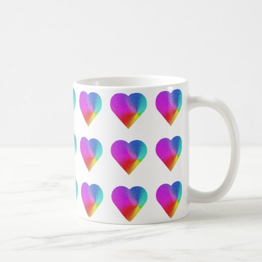 Coeurs arc-en-ciel Mug (Droite)