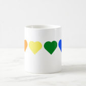 Coeurs arc-en-ciel Mug (Centre)
