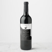 Coeurs argentés noirs et blancs Étiquettes de prod (Devant)