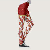 Cœurs artistiques 2 Leggings mode en tissu taille  (Droite)