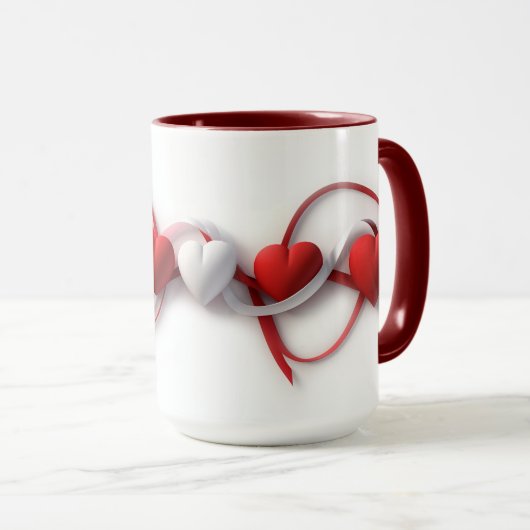 Coeurs artistiques Mug (Devant droit)