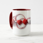 Coeurs artistiques Mug (Devant gauche)
