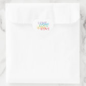 COEURS AUTOCOLLANTS ARC-EN-CIEL (Sac)