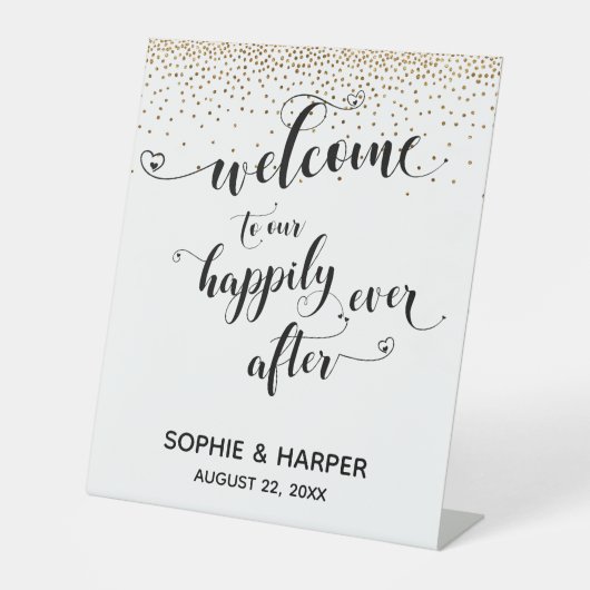 Coeurs Bienvenue à notre joyeux Signe d'or (Recto)