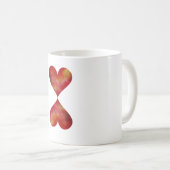 Coeurs Blanc 325 ml Mug blanc classique (Devant droit)