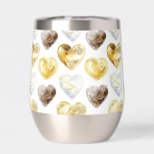 Coeurs blancs au chocolat Or (Arrière)