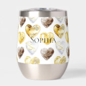 Coeurs blancs au chocolat Or (Avant)