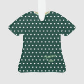 Coeurs blancs au-dessus du vert TShirt robe Figuri (dos)