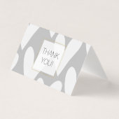 Coeurs blancs gris Merci Mariage (Front)