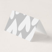 Coeurs blancs gris Merci Mariage (Back)