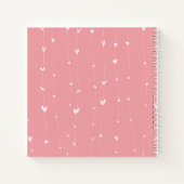 Coeurs blancs personnalisés Livre d'or Valentine (Dos)