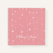 Coeurs blancs personnalisés Livre d'or Valentine (Devant)