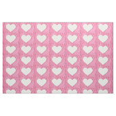 Coeurs blancs sur tissu mélangé rose (Fat Quarter)